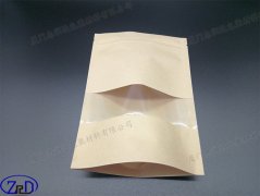 牛皮紙自立自封開窗袋